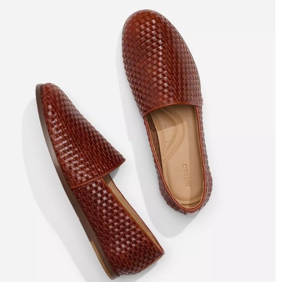 Men’s Woven Leather Slip On Loafer Nisolo Alejandro Brown Brandy New Size 11 main image 14